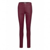 Leather Stretch Leggings - Mynte Trousers Leather Leggings/Byxor Röd Coster Copenhagen