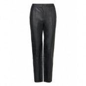 Leather Trousers Bottoms Trousers Leather Leggings-Byxor Black Rosemunde