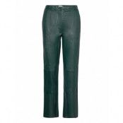 Leather Trousers Bottoms Trousers Leather Leggings-Byxor Green Rosemunde