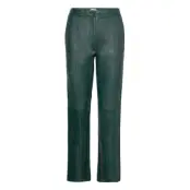Leather Trousers Bottoms Trousers Leather Leggings-Byxor Green Rosemunde