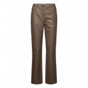 Leather Trousers *Villkorat Erbjudande Trousers Leather Leggings/Byxor Brun Rosemunde