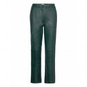 Leather Trousers Bottoms Trousers Leather Leggings-Byxor Grön Rosemunde