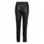 Lebon Faux Pants Trousers Leather Leggings/Byxor Svart Dante6