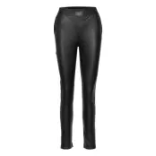 Lebon Stretch Leather Pants Bottoms Trousers Leather Leggings-Byxor Svart Dante6