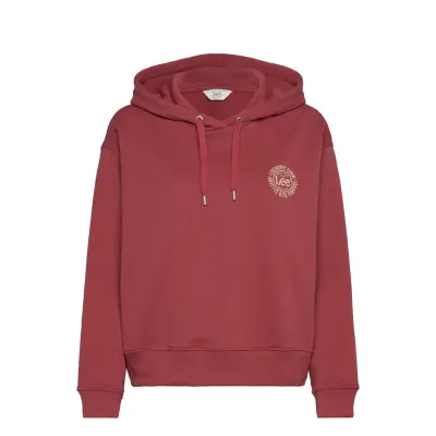 Lee Jeans Small Logo Hoodie - Red - XS