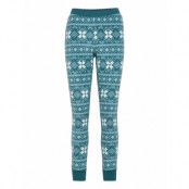 Legging Micro Fleece Fairisle Pyjamasbyxor Mjukisbyxor Blå Hunkemöller