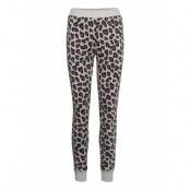 Legging Micro Fleece Leopard Leggings Grå Hunkemöller