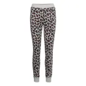 Legging Micro Fleece Leopard Leggings Grå Hunkemöller