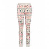 Legging Micro Fleece Trees Pyjamasbyxor Mjukisbyxor Beige Hunkemöller