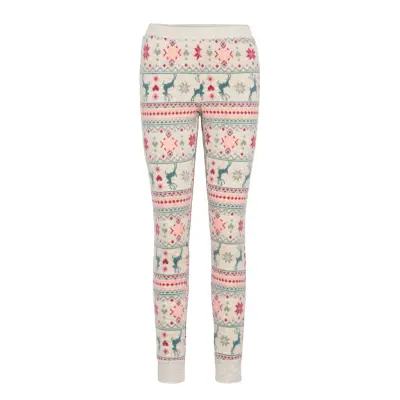 Legging Micro Fleece Trees Pyjamasbyxor Mjukisbyxor Beige Hunkemöller