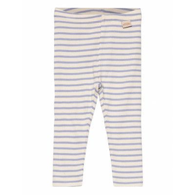 Legging Modal Striped Bottoms Leggings Blue Petit Piao