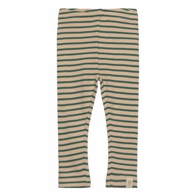 Petit Piao Legging Modal Striped Grön