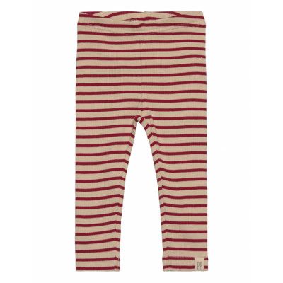 Petit Piao Legging Modal Striped Röd