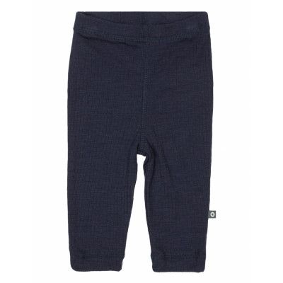 Smallstuff Legging, Navy Drop Needle, Merino Wool Marinblå