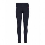 Legging Piping Running/training Tights Blå Tommy Sport