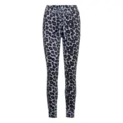 Legging Velours Cuff Leopard Leggings Grå Hunkemöller