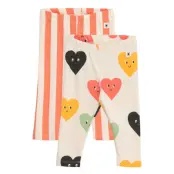Leggings 2 Pack Hearts Strip Leggings Multi/mönstrad Lindex