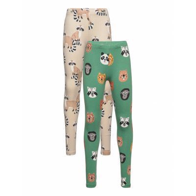 Leggings 2 Pack Raccoon Leggings Multi/mönstrad Lindex