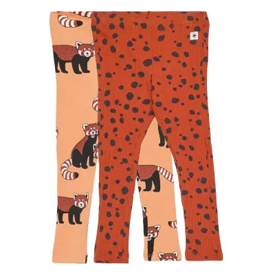 Leggings 2 Pack Red Panda Dots Leggings Orange Lindex