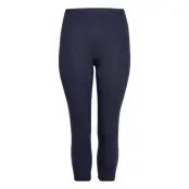 Leggings, 3/4 Leggings Blå Zizzi