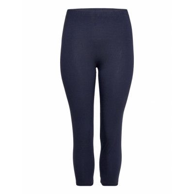 Leggings, 3/4 Leggings Blå Zizzi