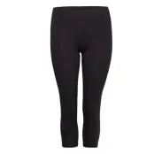 Leggings, 3/4 Bottoms Leggings Svart Zizzi
