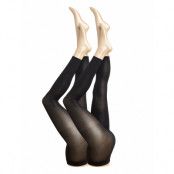 Leggings 40Den 2Pack Full Leng *Villkorat Erbjudande Lingerie Pantyhose & Leggings Svart Lindex