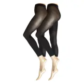 Leggings 40Den 2Pack Full Leng *Villkorat Erbjudande Lingerie Pantyhose & Leggings Svart Lindex
