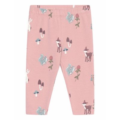 Lindex Leggings Animal Flower Aop Rosa