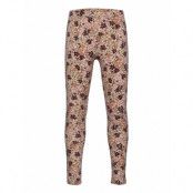 Leggings Ao Print Flowers Leggings Brun Lindex