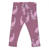 Leggings Ao Print Rabbit Leggings Rosa Lindex