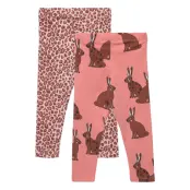 Leggings Ao Printed 2 Pack Leggings Multi/mönstrad Lindex