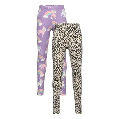 Leggings Ao Printed 2 Pack Leggings Multi/mönstrad Lindex