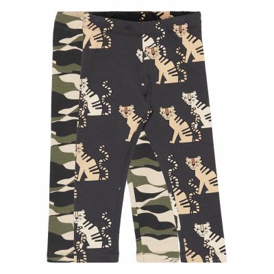 Leggings Aop 2 Pack Leggings Svart Lindex