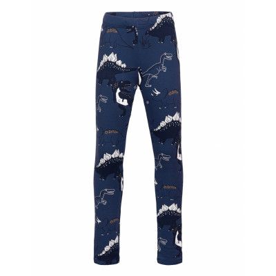 Leggings Aop Dino Leggings Blå Lindex