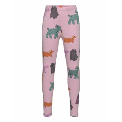 Leggings Aop Dogs Animals Frie Leggings Rosa Lindex
