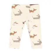Leggings Aop Dogs Leggings Kräm Lindex