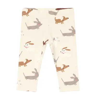 Leggings Aop Dogs Leggings Kräm Lindex