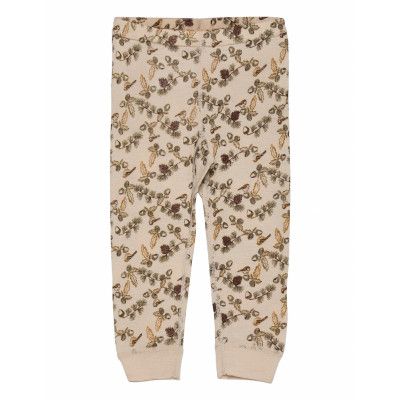 Leggings - Aop Leggings Beige CeLaVi