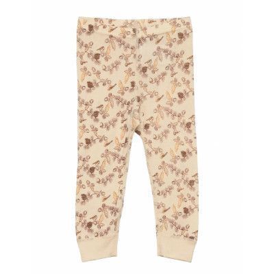 Leggings - Aop Leggings Beige CeLaVi