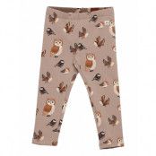 Leggings Aop Owls Leggings Brun Lindex