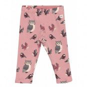 Leggings Aop Owls Leggings Rosa Lindex