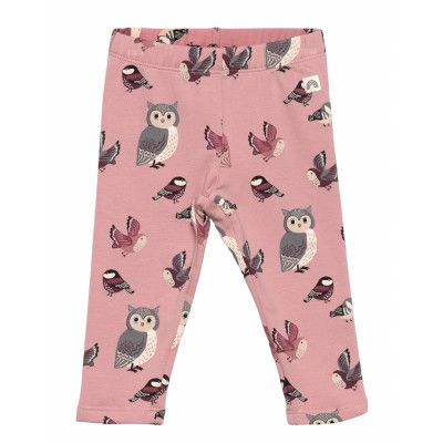 Leggings Aop Owls Leggings Rosa Lindex