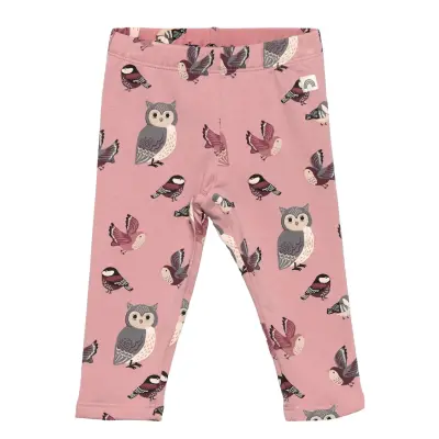 Leggings Aop Owls Leggings Rosa Lindex