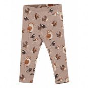 Leggings Aop Owls X9 Leggings Brun Lindex