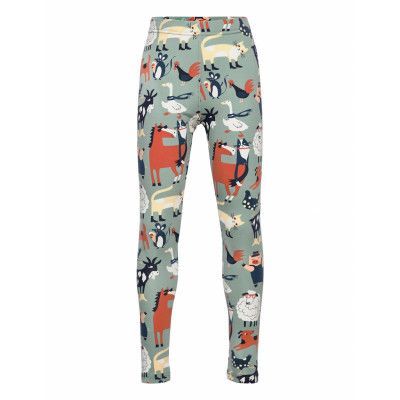 Leggings Aop Preschool Leggings Grön Polarn O. Pyret