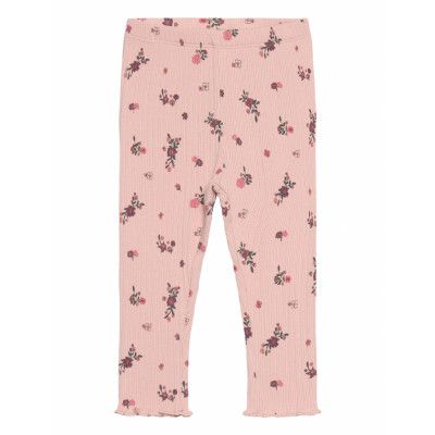 Minymo Leggings Aop Rib Rosa
