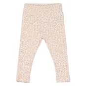 Leggings Aop Rib Bottoms Leggings Rosa Minymo