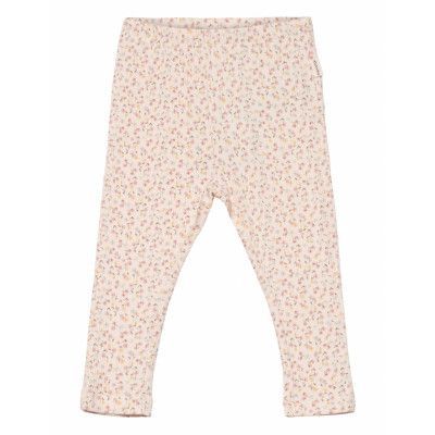 Leggings Aop Rib Bottoms Leggings Rosa Minymo