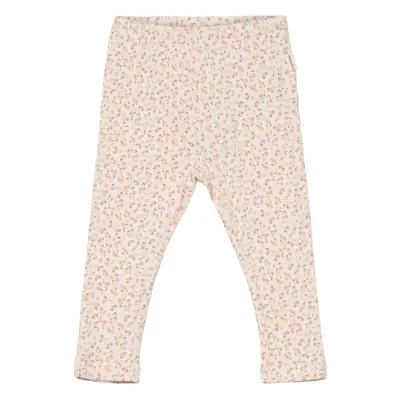 Leggings Aop Rib Bottoms Leggings Rosa Minymo